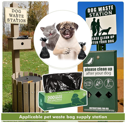 20 Boxed Rolls 4000 Counts Dog Poop Bags Bulk Leak Proof Dog Waste Bags Universal Pet Doggy Waste Poop Box for Puppy Pets Outdoor Walking and Travel, 20 Rolls of 200(Black)